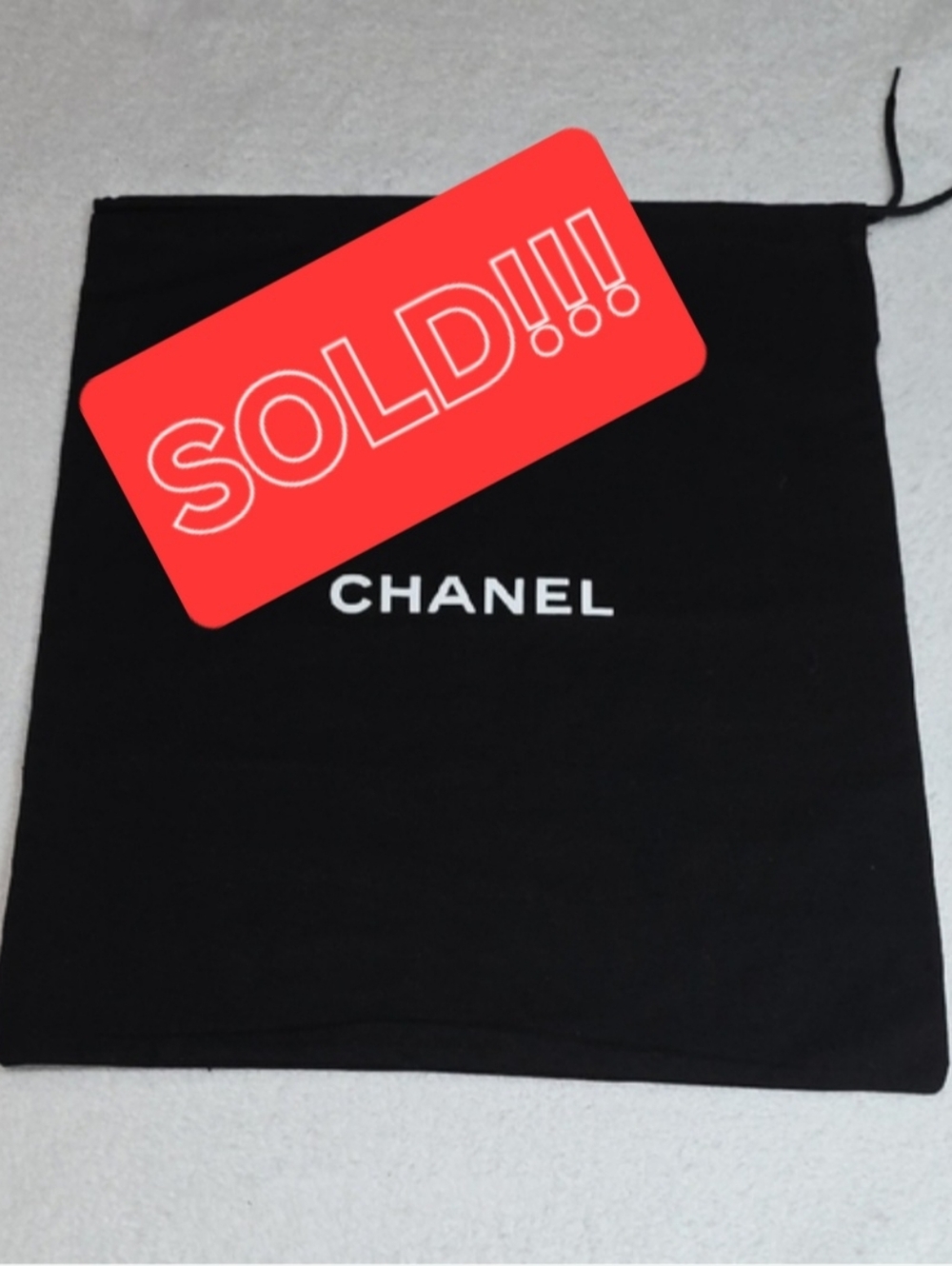 Authentic CHANEL Black Storage Bag- 10.75"W X 13"HA